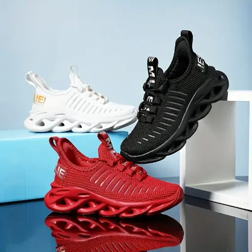 Chaussures de sport unies de style vintage pour garçons 