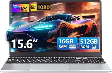 Ekonavi Ordinateur Portable 15,6 Pouces