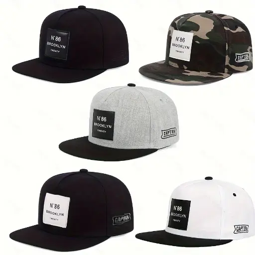 5pièces Y2K Style N86 Patch Street Dance Hip Hop Chapeaux,