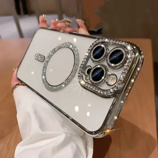 Étui de téléphone en plastique souple électroplaqué transparent pour IPhone