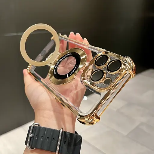 Boîtier de protection magnétique en acrylique, compatible avec IPhone