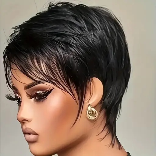Perruque en cheveux humains Remy brésiliens de 6 pouces pour femmes