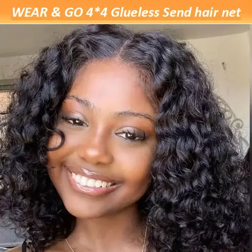 Perruque Bob noire sans colle 4x4 Weare & Go - 100% cheveux humains