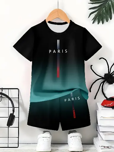 Ensemble de 2 pièces pour garçons mode imprimé 3D