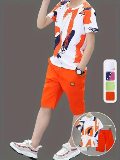 Ensemble Sportif Décontracté d'Été pour Garçons
