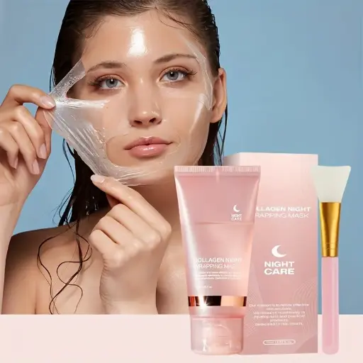 Masque Hydratant au Collagène de 75ml avec Pinceau Applicateur pour le Visage