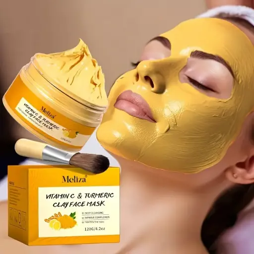 Masque Nettoyant à la Vitamine C et au Curcuma 120g pour le Visage