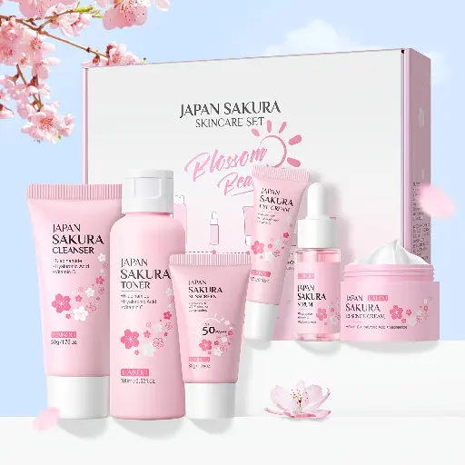 Kit de Soins Visage LAIKOU Sakura 6 pièces   pour le Visage