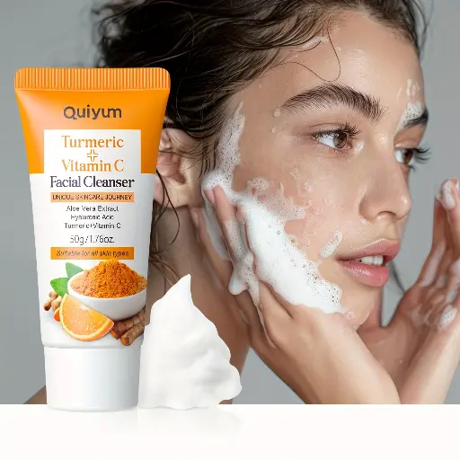 Nettoyant Visage à la Curcuma et Vitamine C de Quiyum 50g