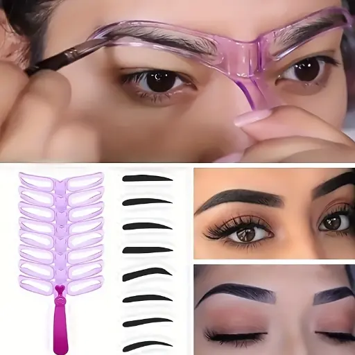 Kit de 8 pochoirs à sourcils
