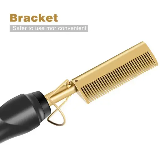 Peigne Électrique Polyvalent pour Cheveux Lisses et Bouclés