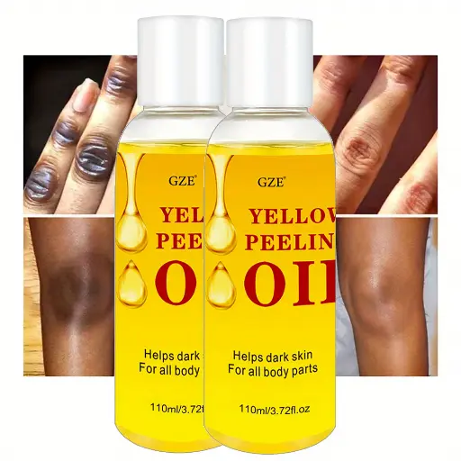 2pcs GZE Huile de pèlure jaune avec salicylate de sodium hyaluronate pour le corps
