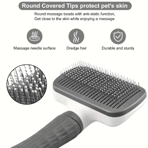 Brosse de Toilettage en Silicone pour Chiens