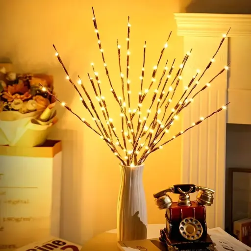 Décoration 1 Ensemble de 20 lumières LED pour branches d'arbres