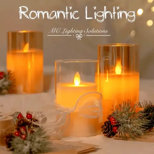 Décoration 1pièce LED bougie électronique à tête oscillante bougie d'extérieur script musical