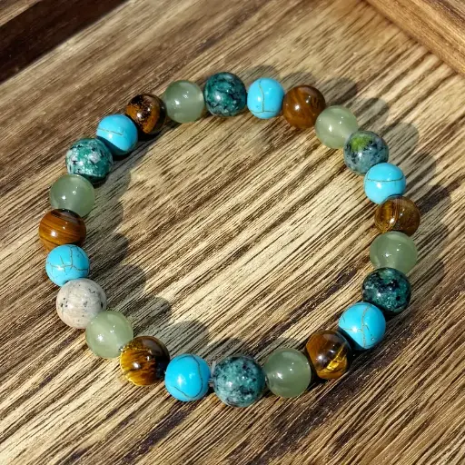 Bracelet d'anxiété fait de pierres africaines 